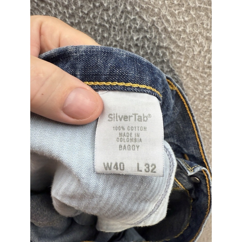 Vintage Levis Silvertab Jeans Mens 40 Blue Baggy Workwear Grunge Skater Y2K - Picture 9 of 11